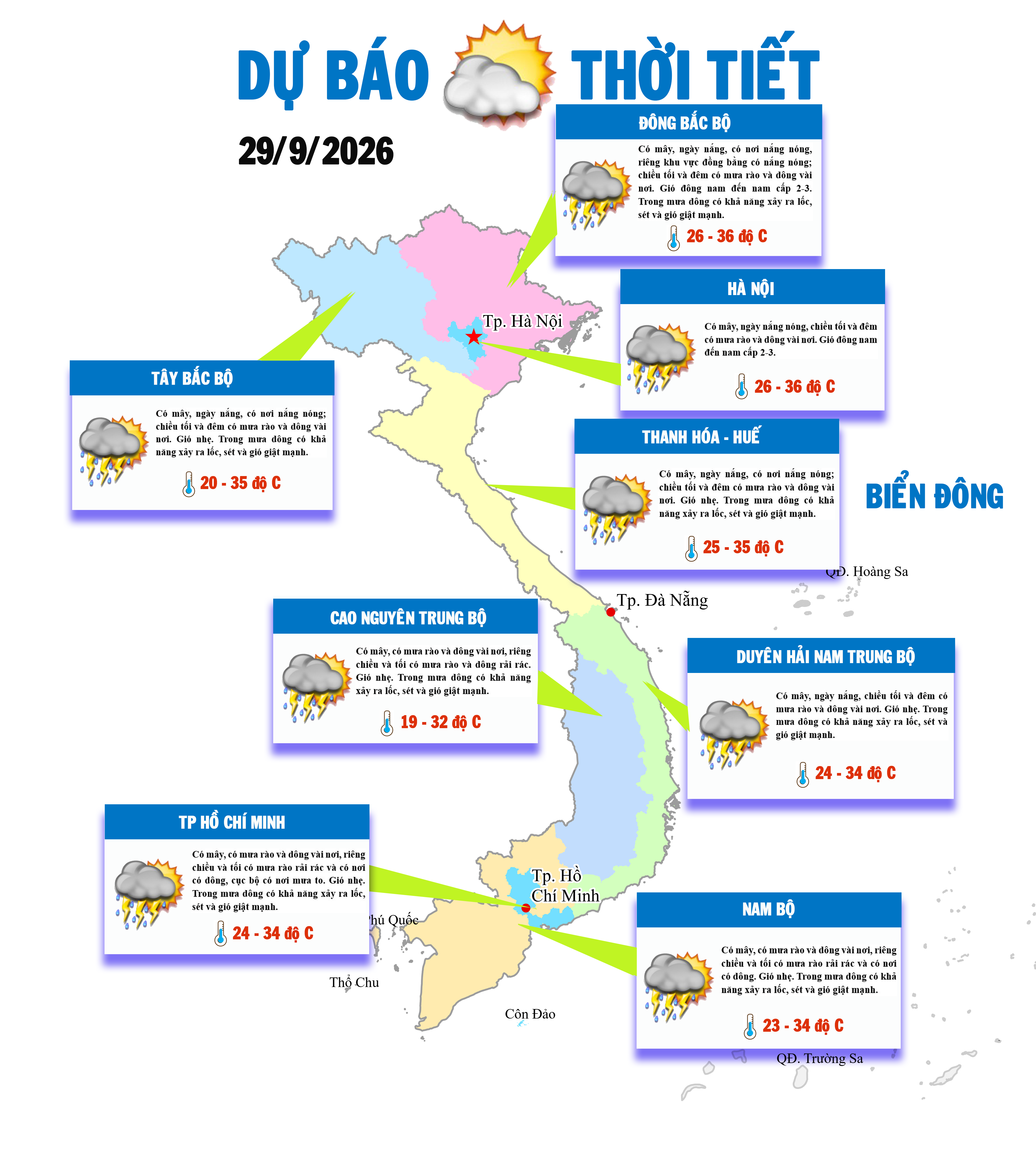 Bắc Bộ nắng nóng, Nam Bộ triều cường ven biển cao