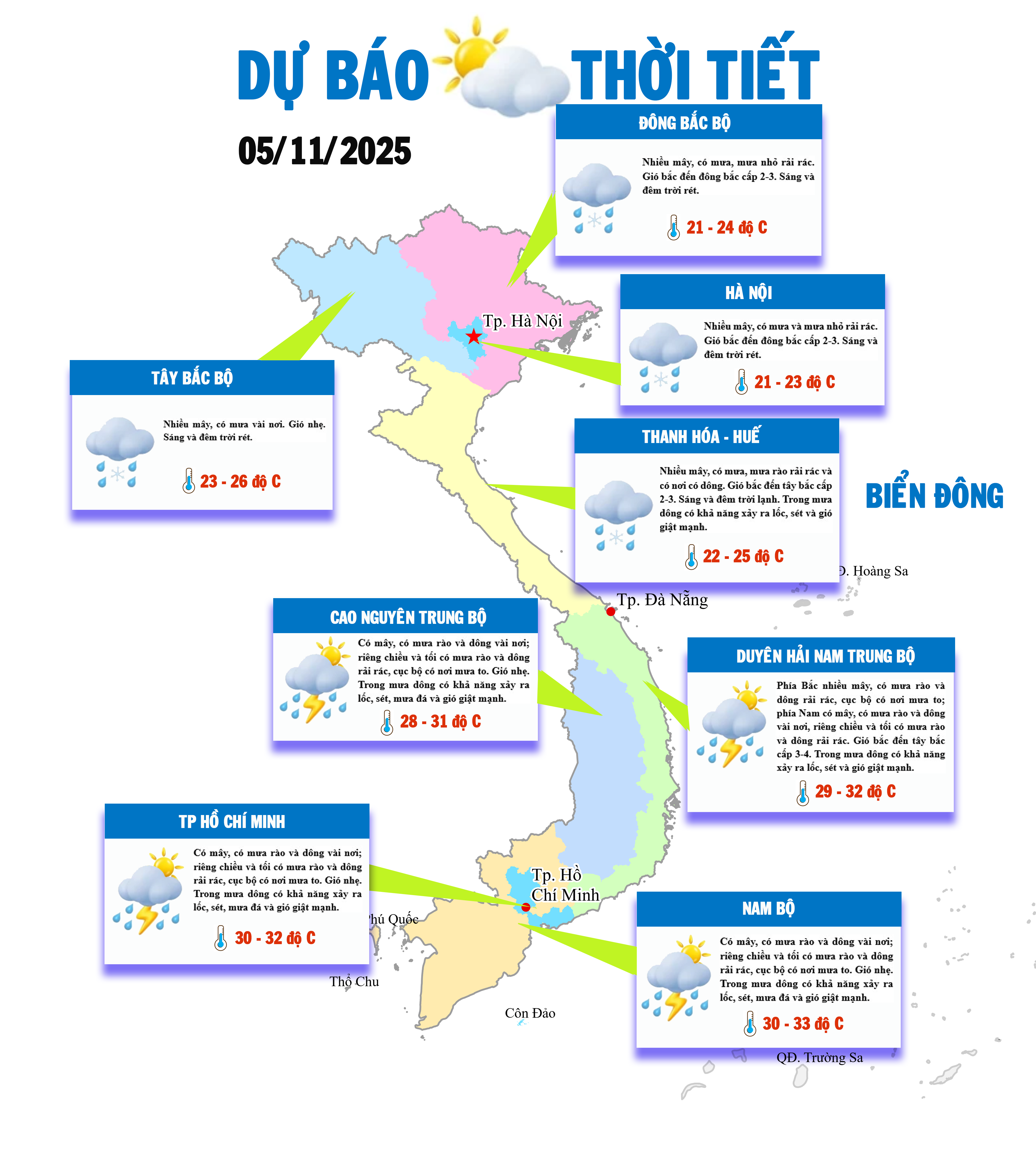 Bão Kalmaegi đã đi vào Biển Đông, miền Trung vẫn đang mưa lớn