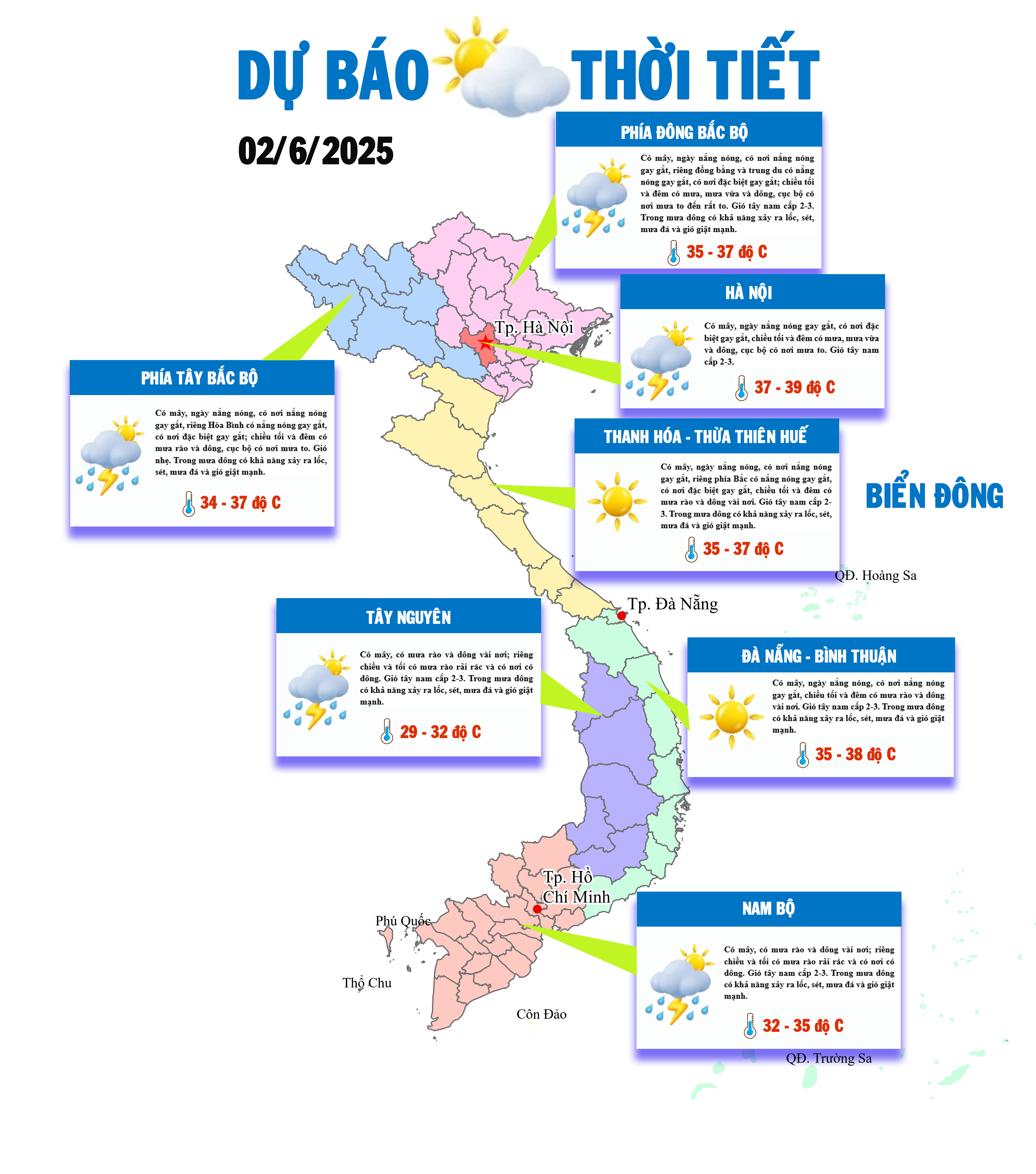 Bắc Bộ và Trung Bộ nắng nóng diện rộng