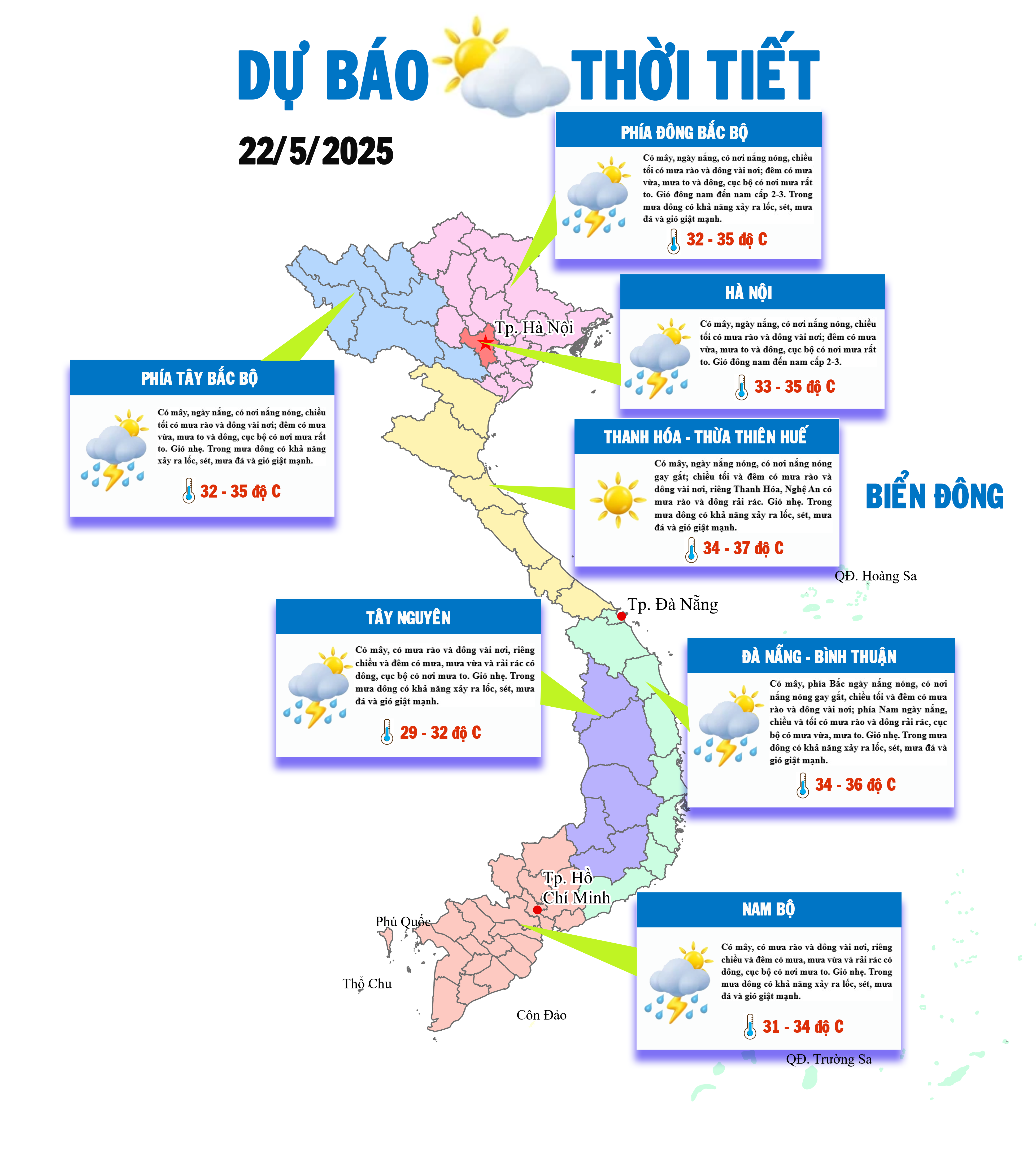 Cả nước ngày nắng, chiều tối mưa dông