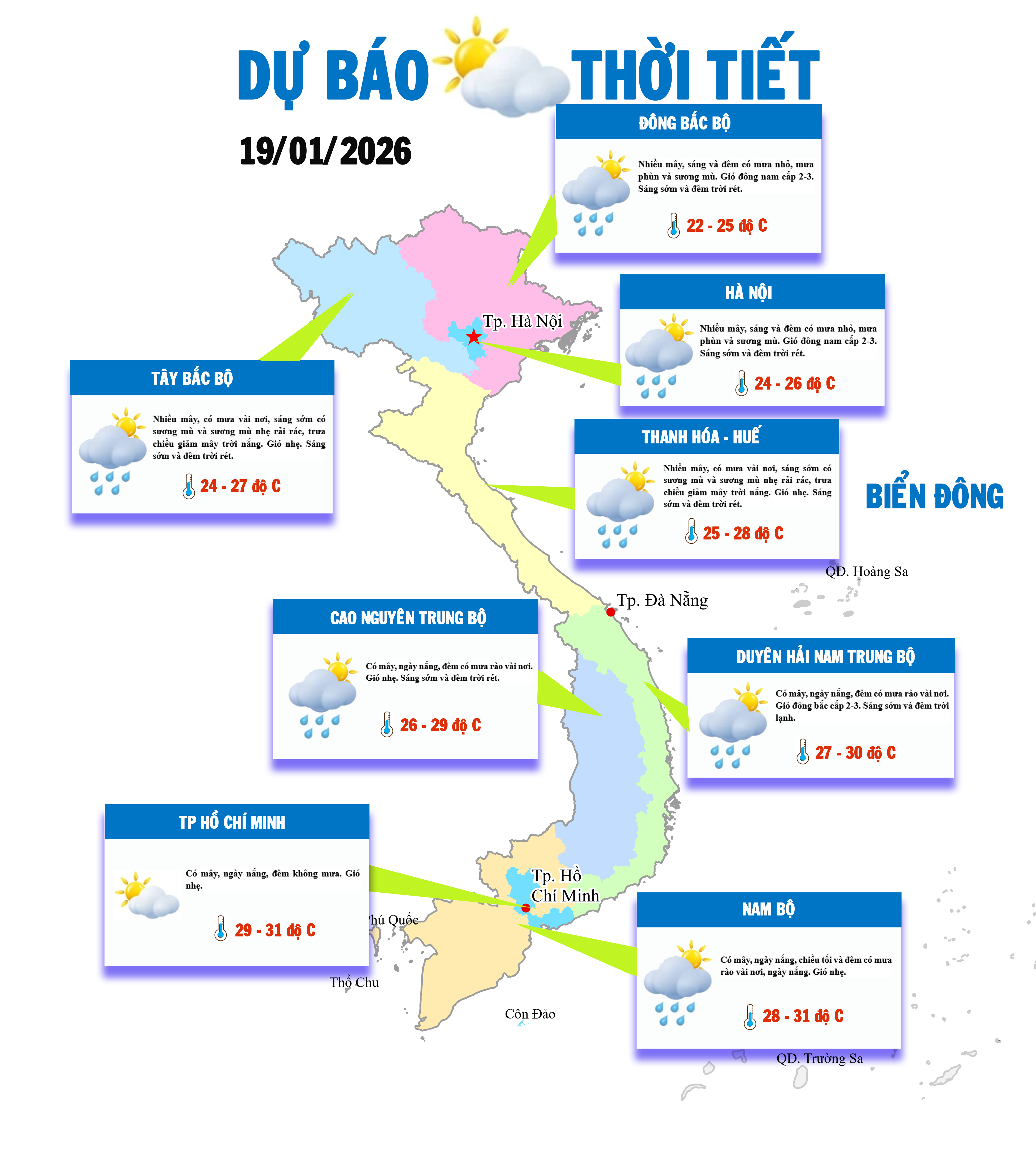 Cả nước nắng ấm, miền Bắc sắp đón đợt không khí lạnh mạnh