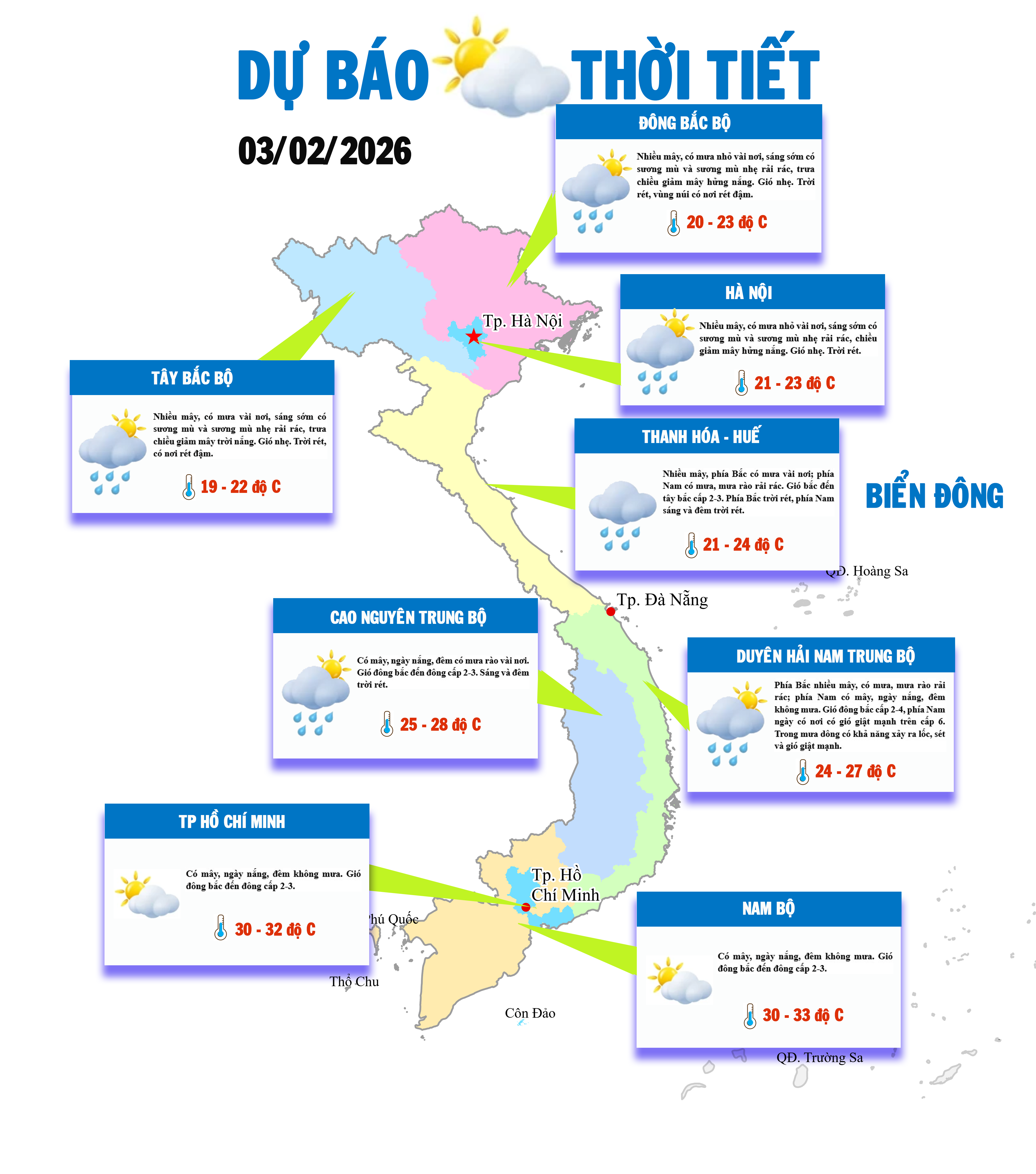 Bắc Bộ rét kèm sương mù, Nam Bộ nắng gắt