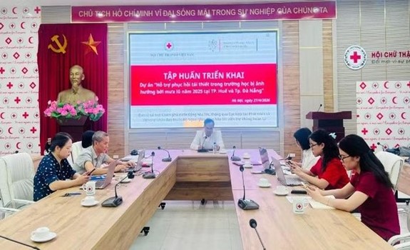 Trung ương Hội Chữ thập đỏ Việt Nam tổ chức hỗ trợ phục hồi tái thiết trong trường học bị ảnh hưởng bởi mưa lũ năm 2025